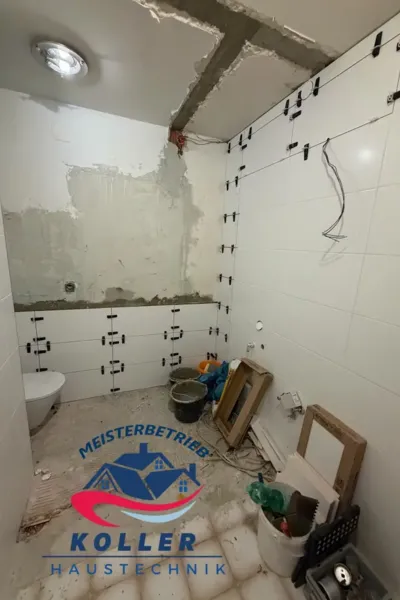 Baustelle während Badsanierung